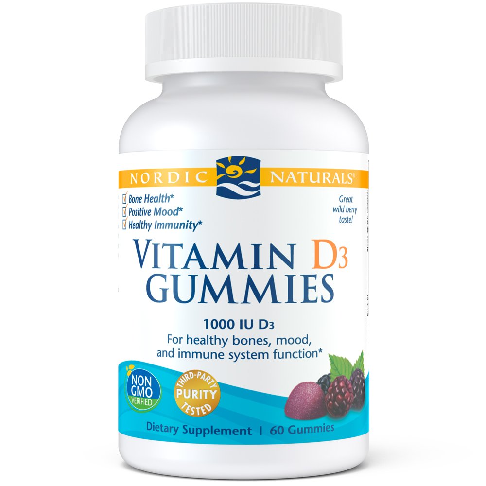 Nordic Naturals, Vitamin D3 Gummies, Healthy Bones, Mood ...